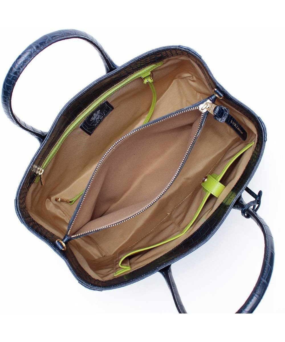 A.D.M.J. 【牛革】クロコダイル型押しトート32cm(Dカン付) 