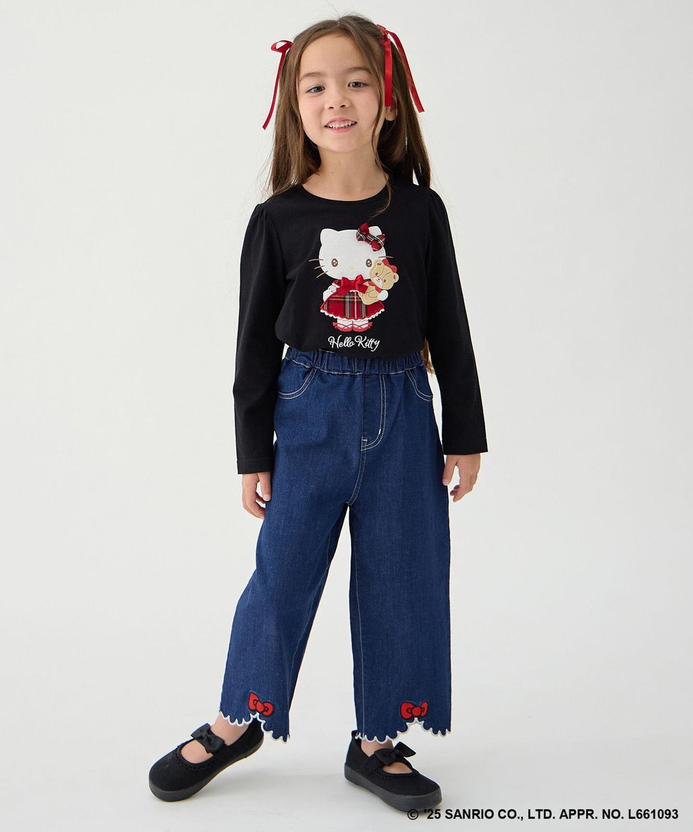 ANY KIDS 【ハローキティ×ANY KIDS】アップリケ 長袖Tシャツ 