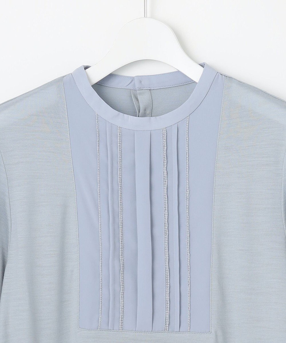 J.PRESS LADIES ウォッシャブルウール タック ドットレース カットソー 