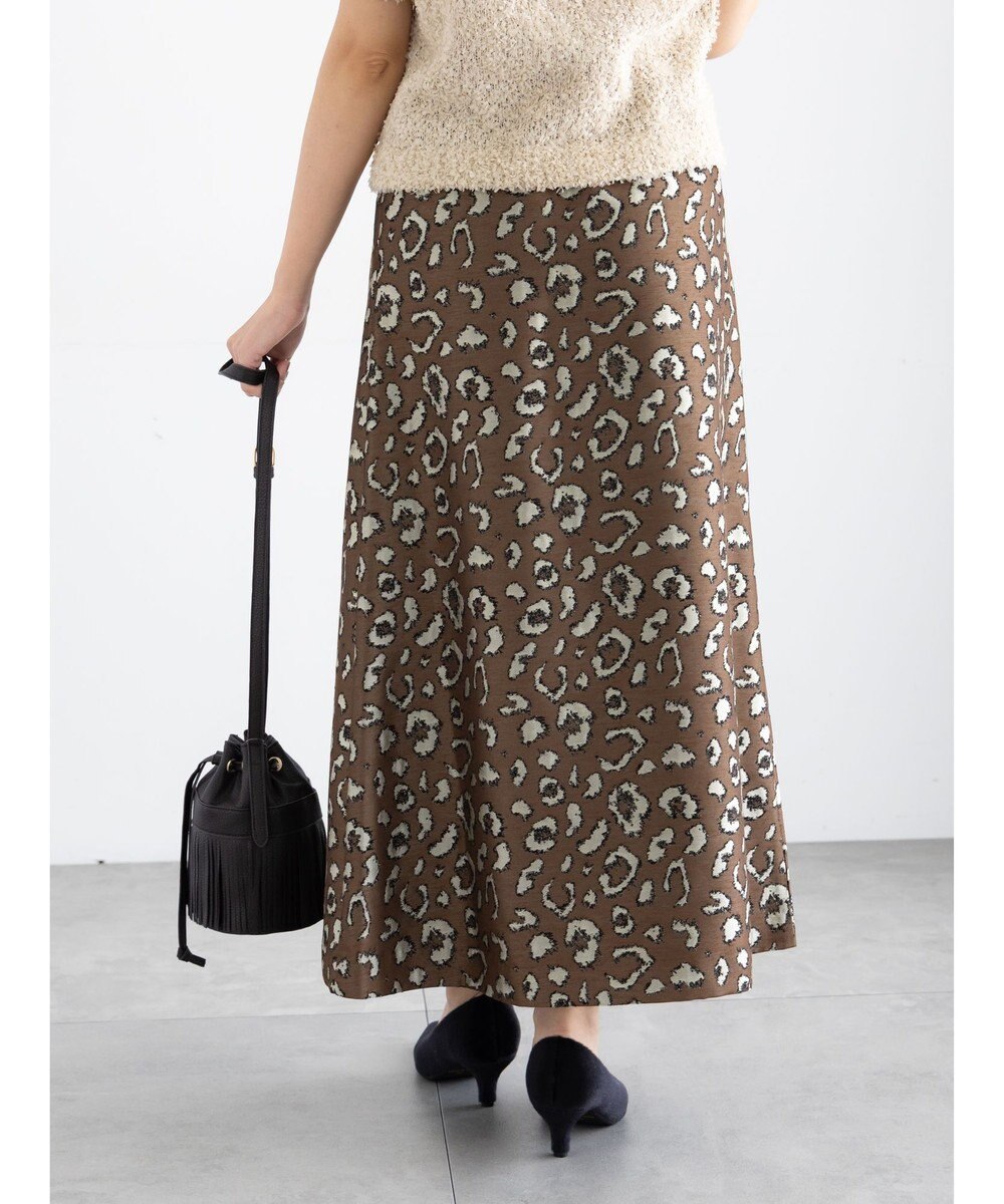 Te chichi レオパードジャガードナロースカート 