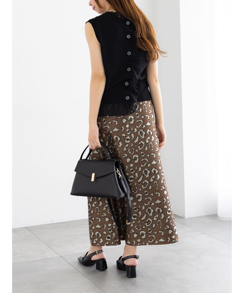 Te chichi レオパードジャガードナロースカート 