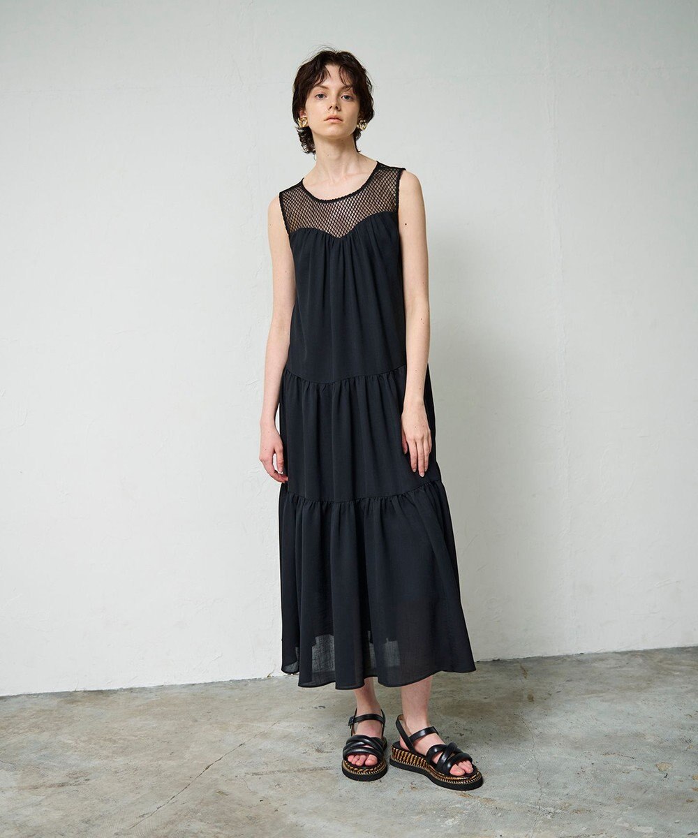 GRACE CONTINENTAL シアードレープマキシ 