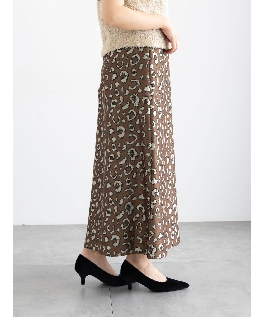 Te chichi レオパードジャガードナロースカート 