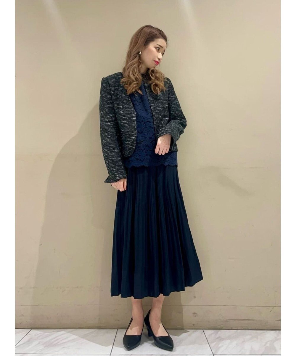 Green Parks ｅｆ－ｄｅ　ツィード調ノーカラージャケット 