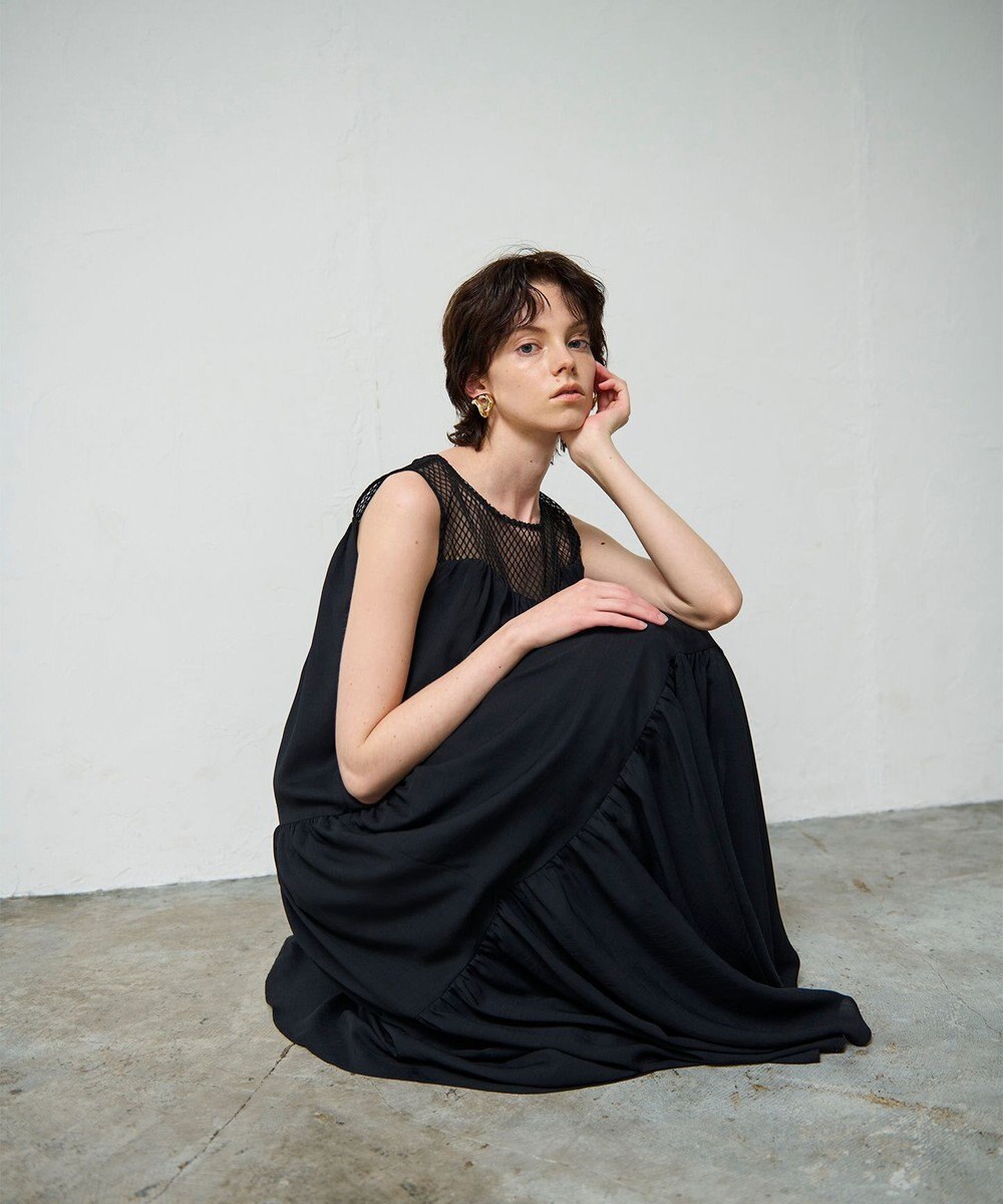 GRACE CONTINENTAL シアードレープマキシ 