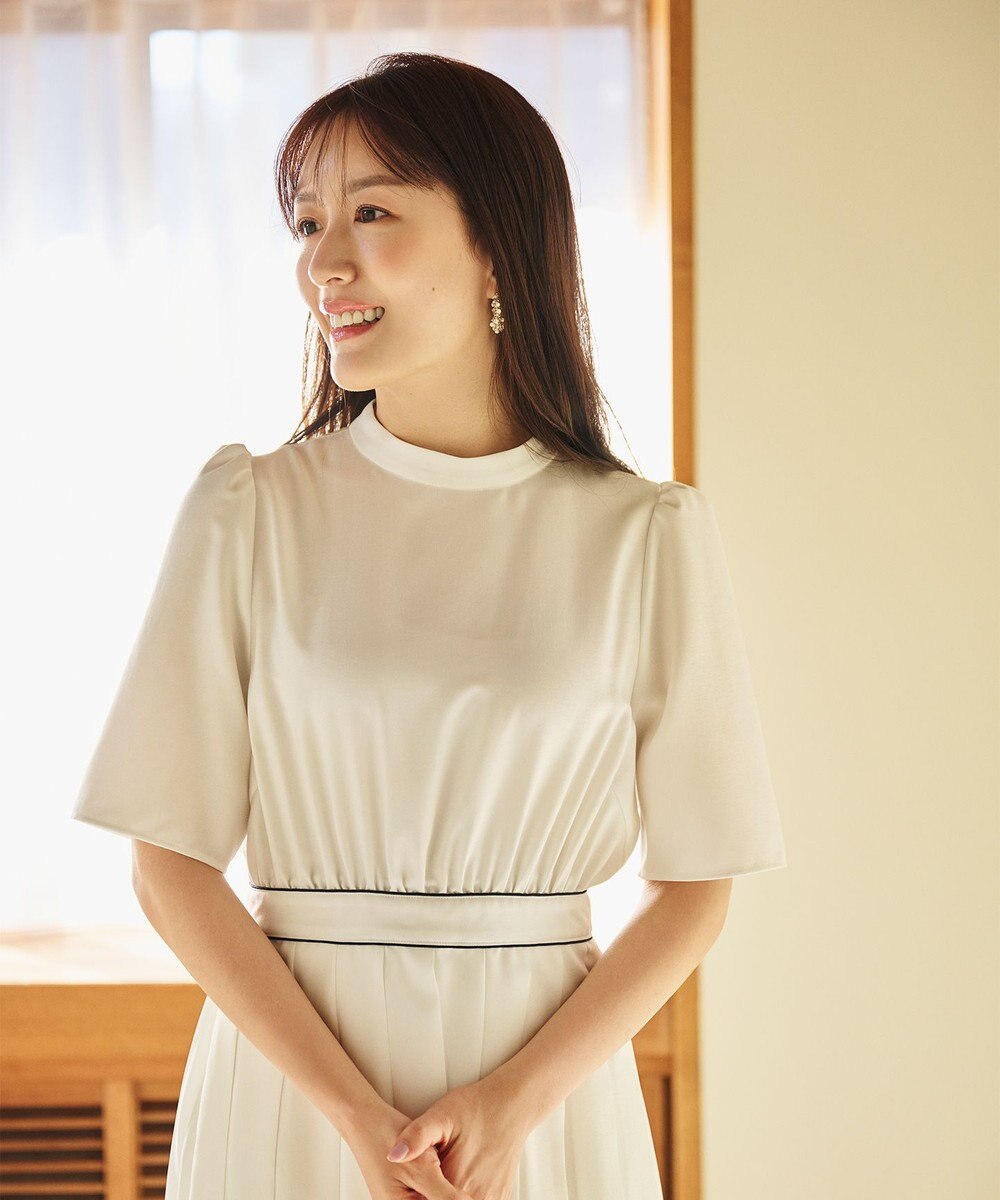 #Newans 〈花乃まりあさんコラボ〉ワイドプリーツワンピース 