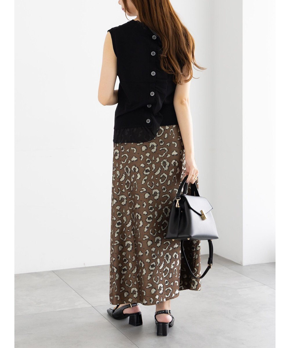 Te chichi レオパードジャガードナロースカート 