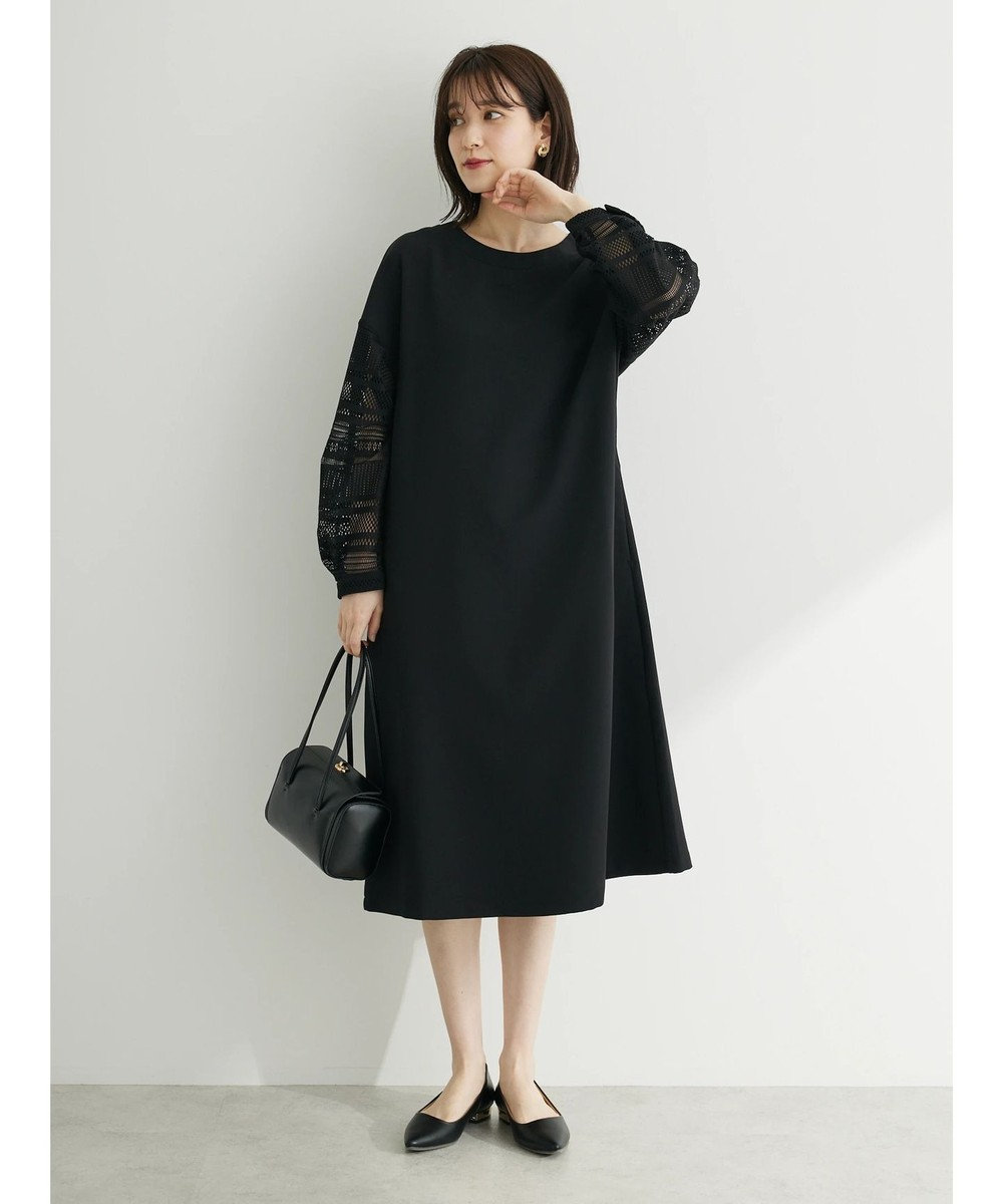 Green Parks 洗える袖レースワンピース 