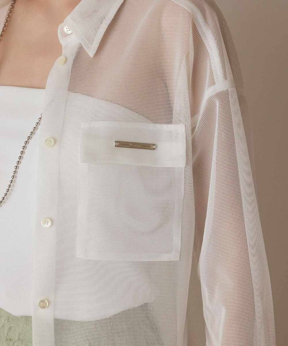 GRACE CONTINENTAL メッシュオーバーシャツ 