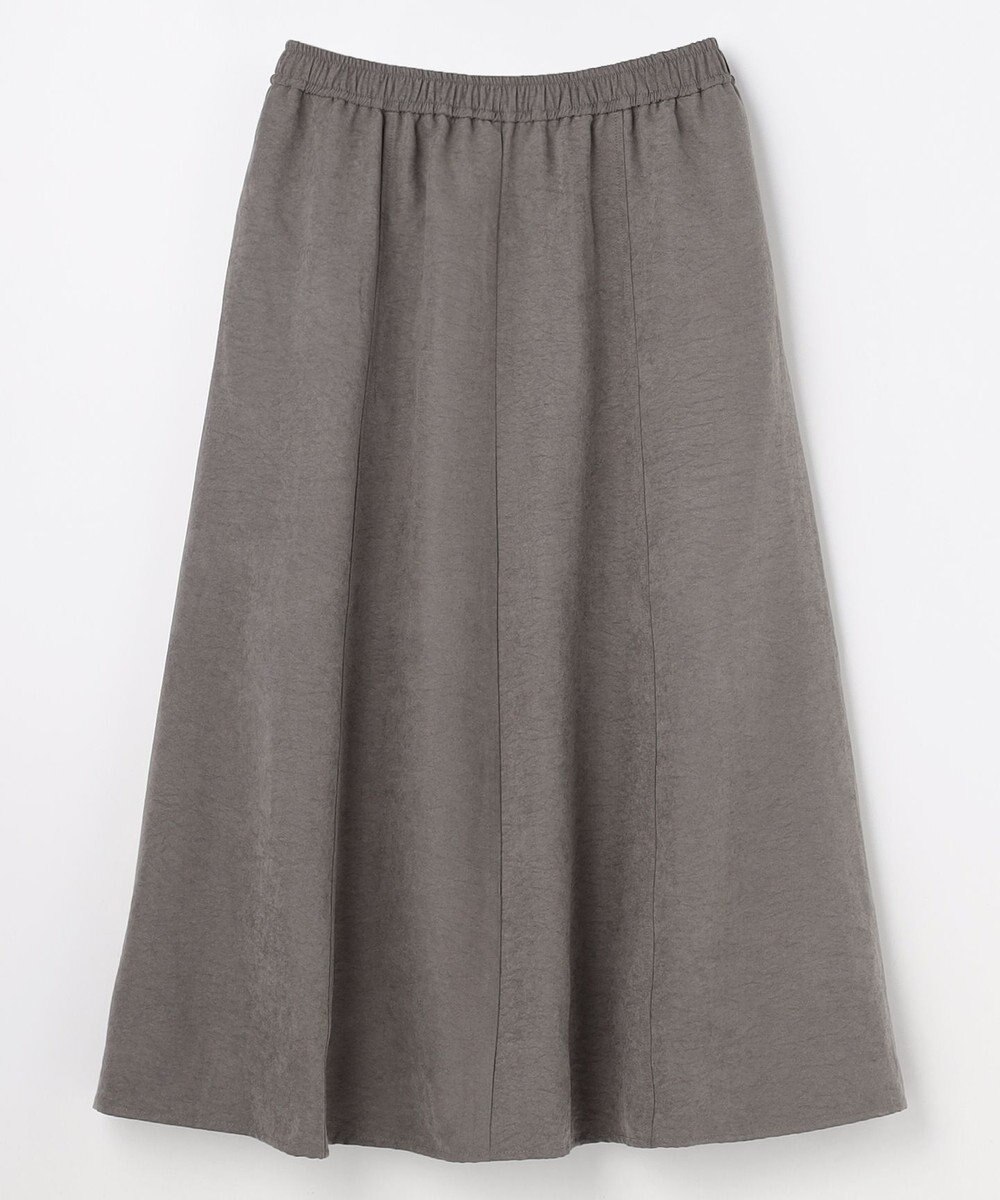 ANY 【ウエストゴム】スエードフレアスカート 