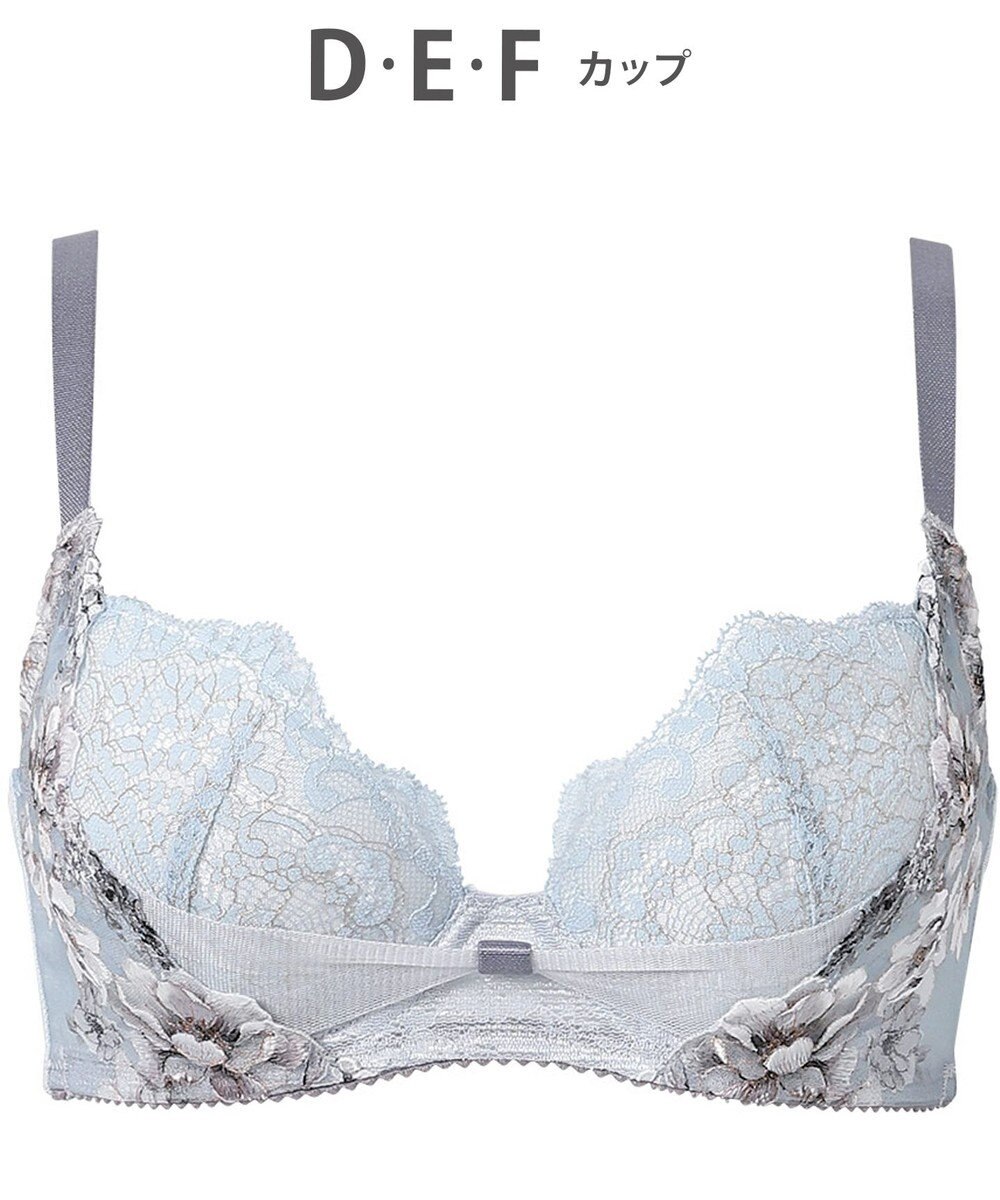 WACOAL ブラジャー 【リボンブラ 脇すっきり】 脇高設計 着やせシルエット 動いても谷間キープ Gカップまで対応 大きいサイズ レディース BXB443 /ワコール 