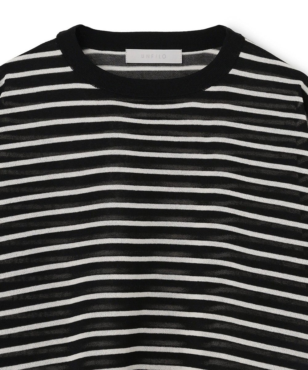 UNFILO シアーフォルムニット ボーダー 