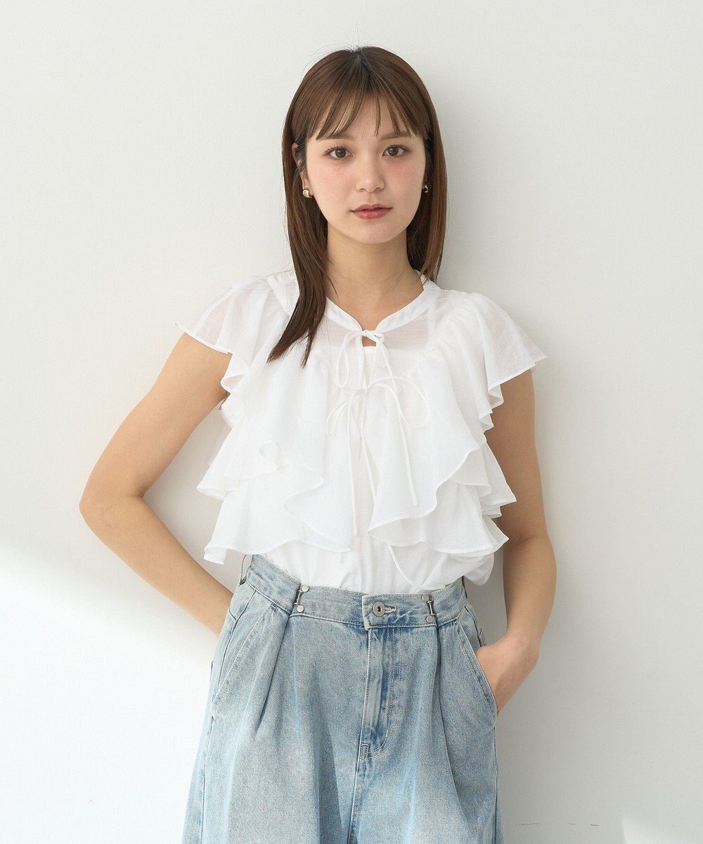 earth music&ecology ２ＷＡＹフリルブラウス 