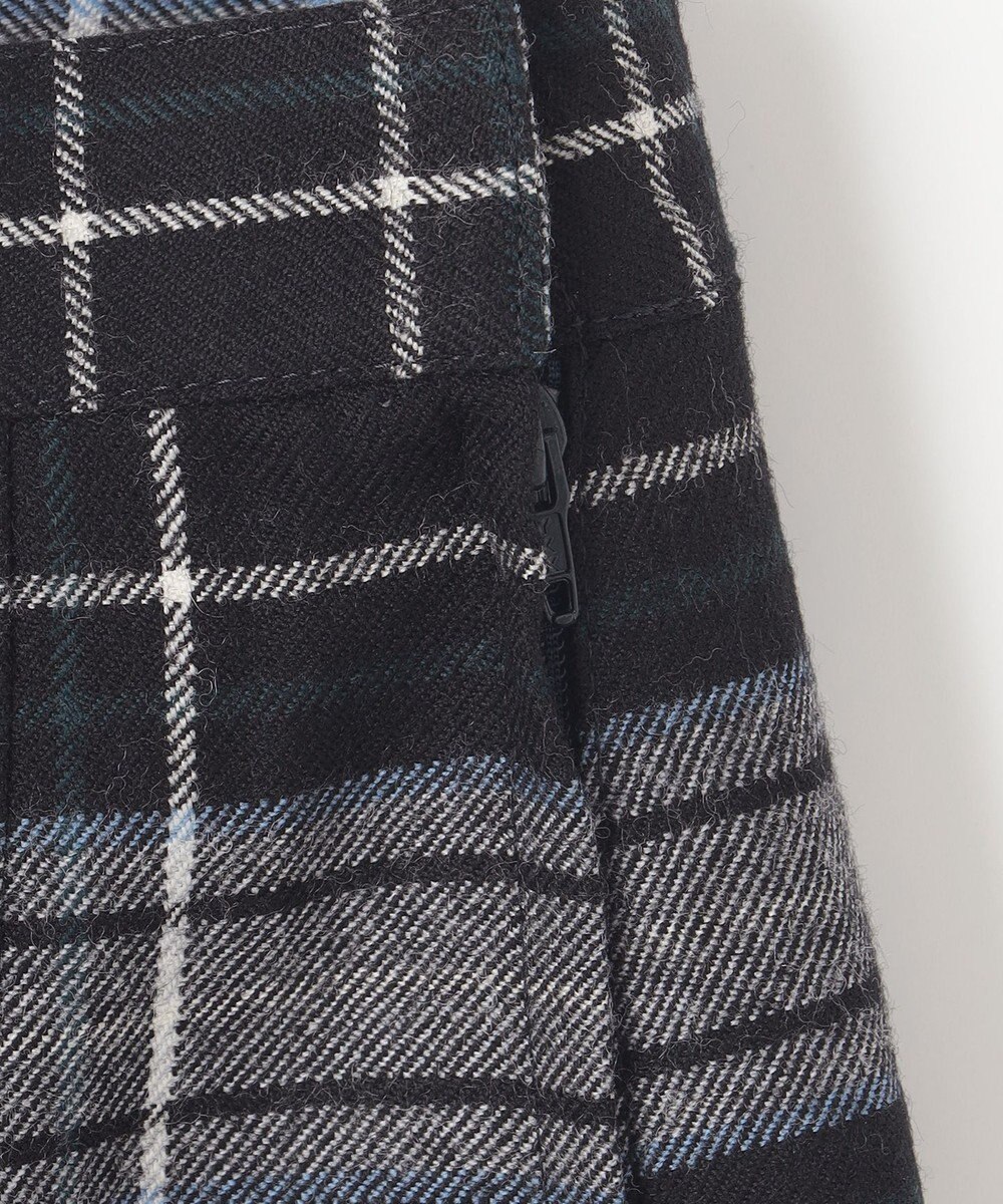 組曲 KIDS 【150-170cm】ウール綾チェック スカート（リボン付き） 