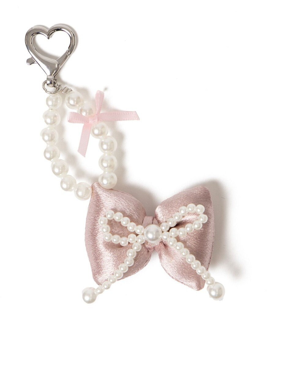 WEGO ダブルパールリボンキーホルダー 