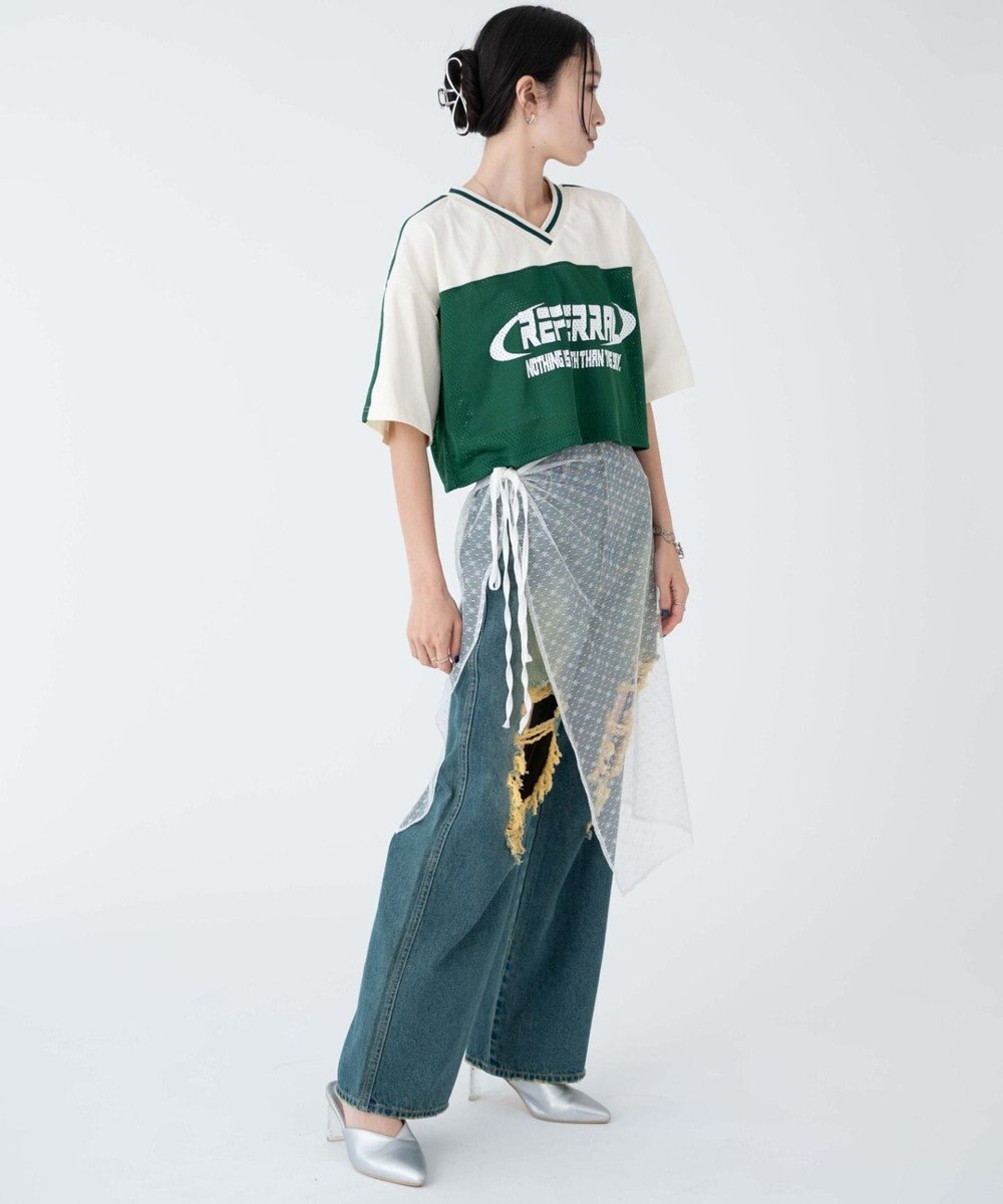 WEGO 2ライン切り替えメッシュショートT 