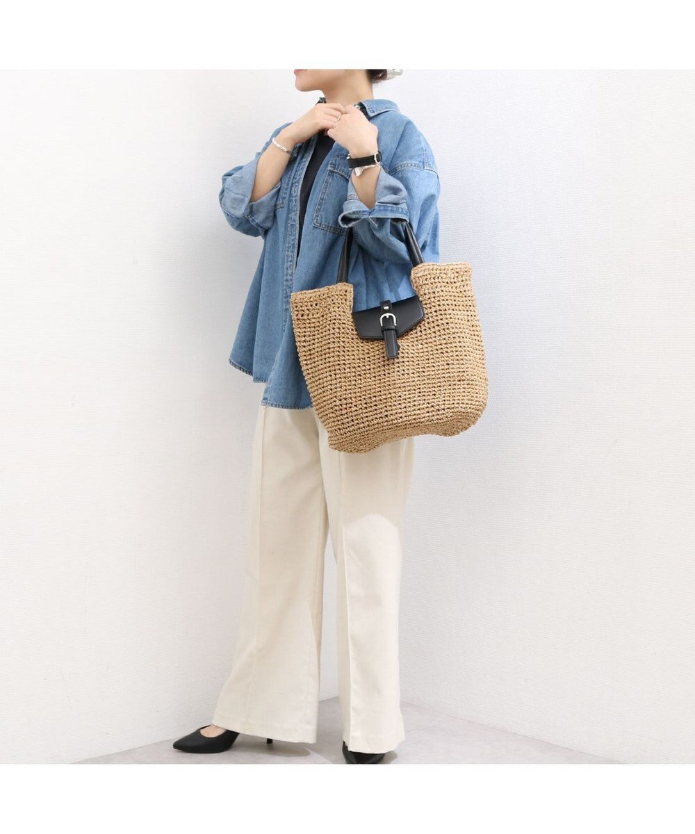 UNBILLION カシュカシュ cachecache / ベルトフラップクロッシェトート カゴバッグ 