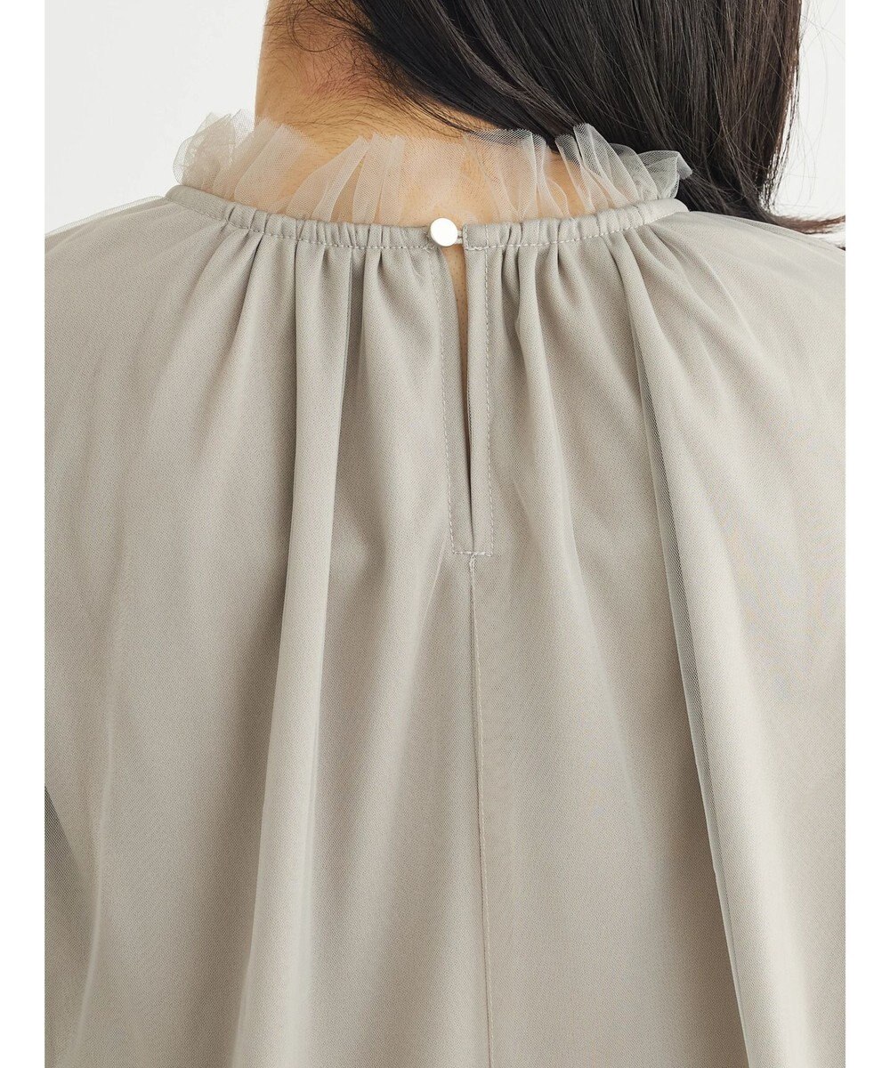 Green Parks ・ＥＬＥＮＣＡＲＥ　ＤＵＥ　チュールハイネックブラウス 