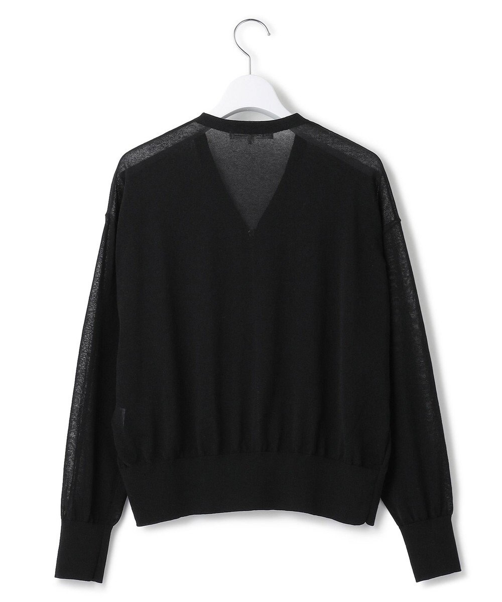 23区 L 【一部店舗限定/洗える】ライトシアーニット ジップカーディガン 