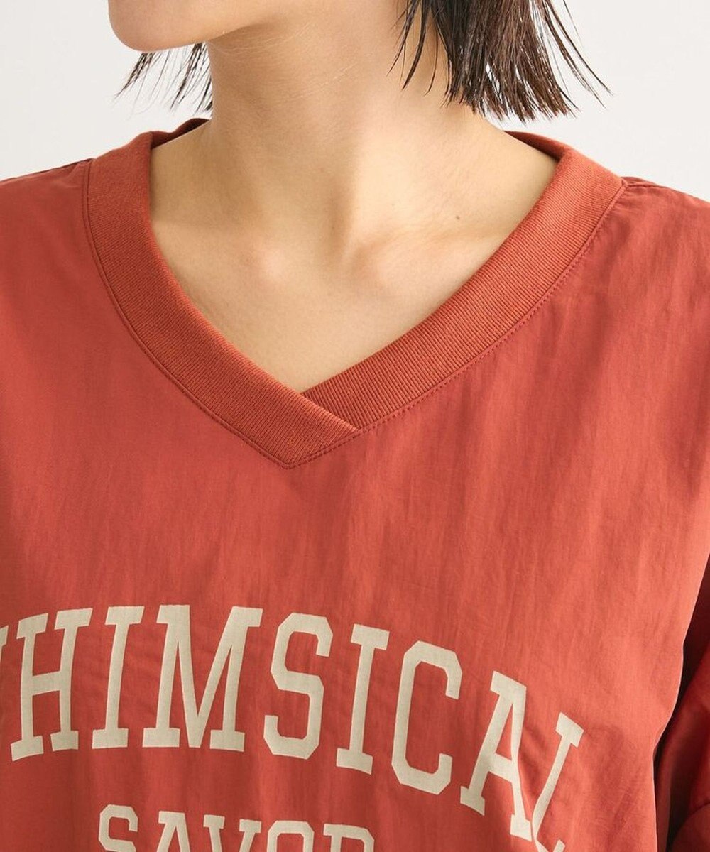 Green Parks ナイロンロゴＶネックプルオーバー 