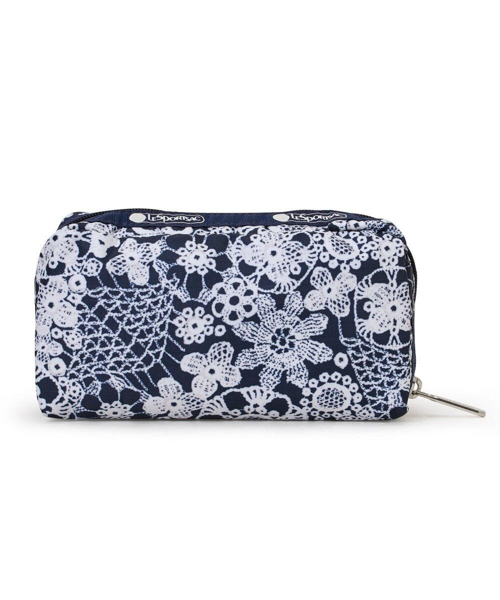 LeSportsac RECTANGULAR COSMETIC/フローラルレースネイビー 