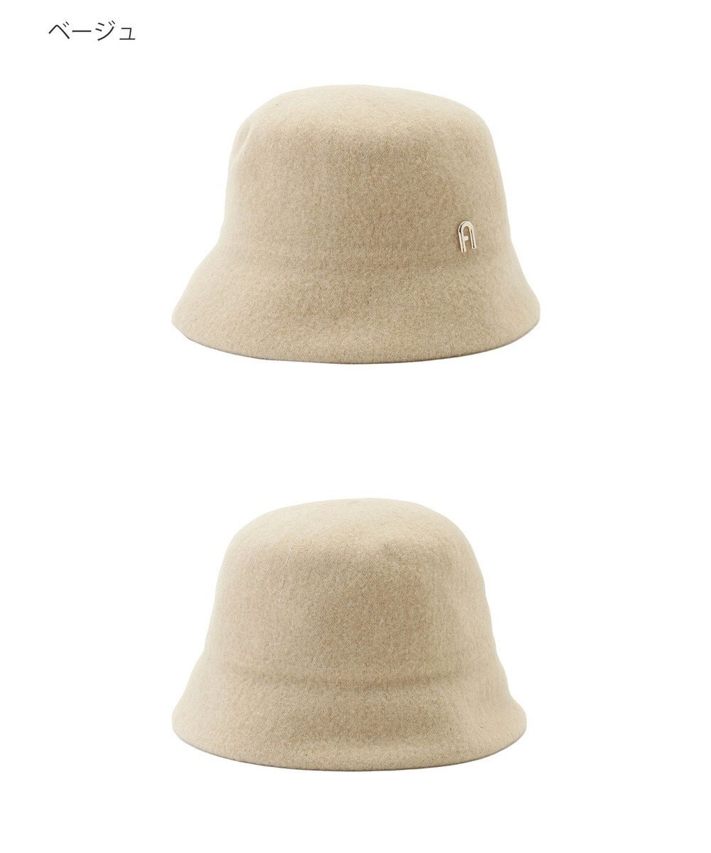 MOONBAT FURLA(フルラ)ロゴ付き バスクハット 帽子 UVカット サイズ調整 