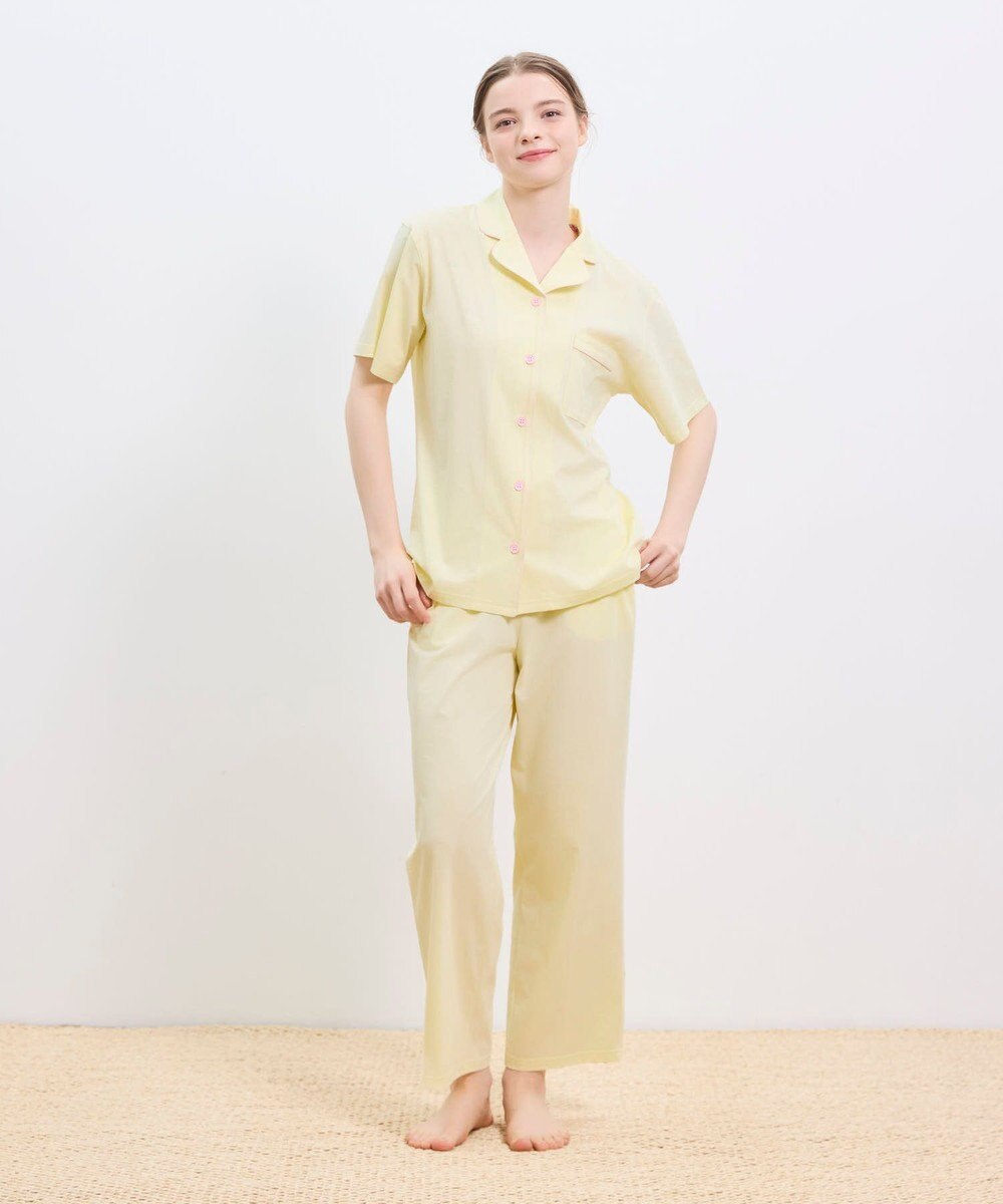 une nana cool 【綿100%】70/2 天竺 半袖開襟パジャマ MADE WITH LIBERTY FABRIC 