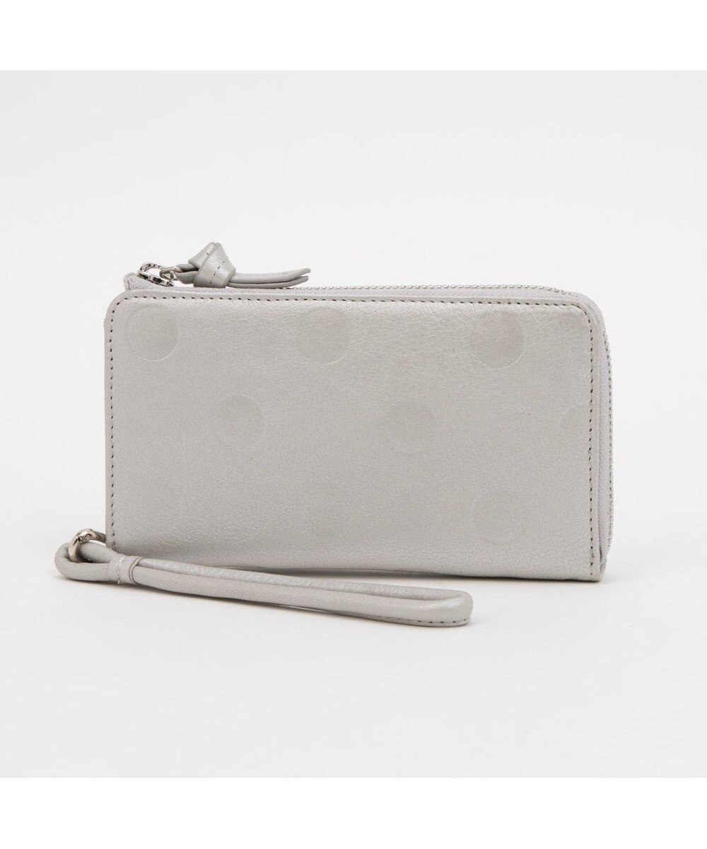 UNBILLION ペルケ perche / ドット型押しL字ロングストラップウォレット 