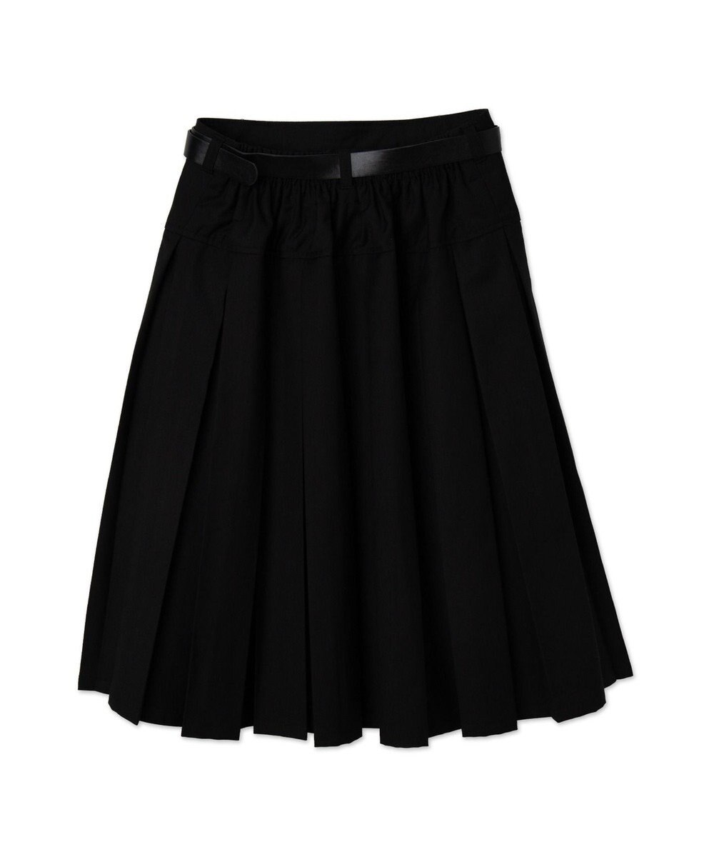 WEGO ベルト付プリーツミドルスカート 