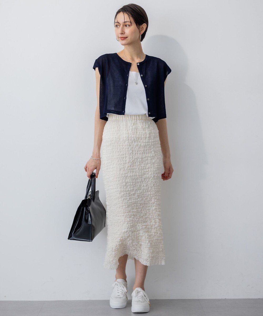 23区 L 【GOLD LABEL】シュリンクレース スカート 