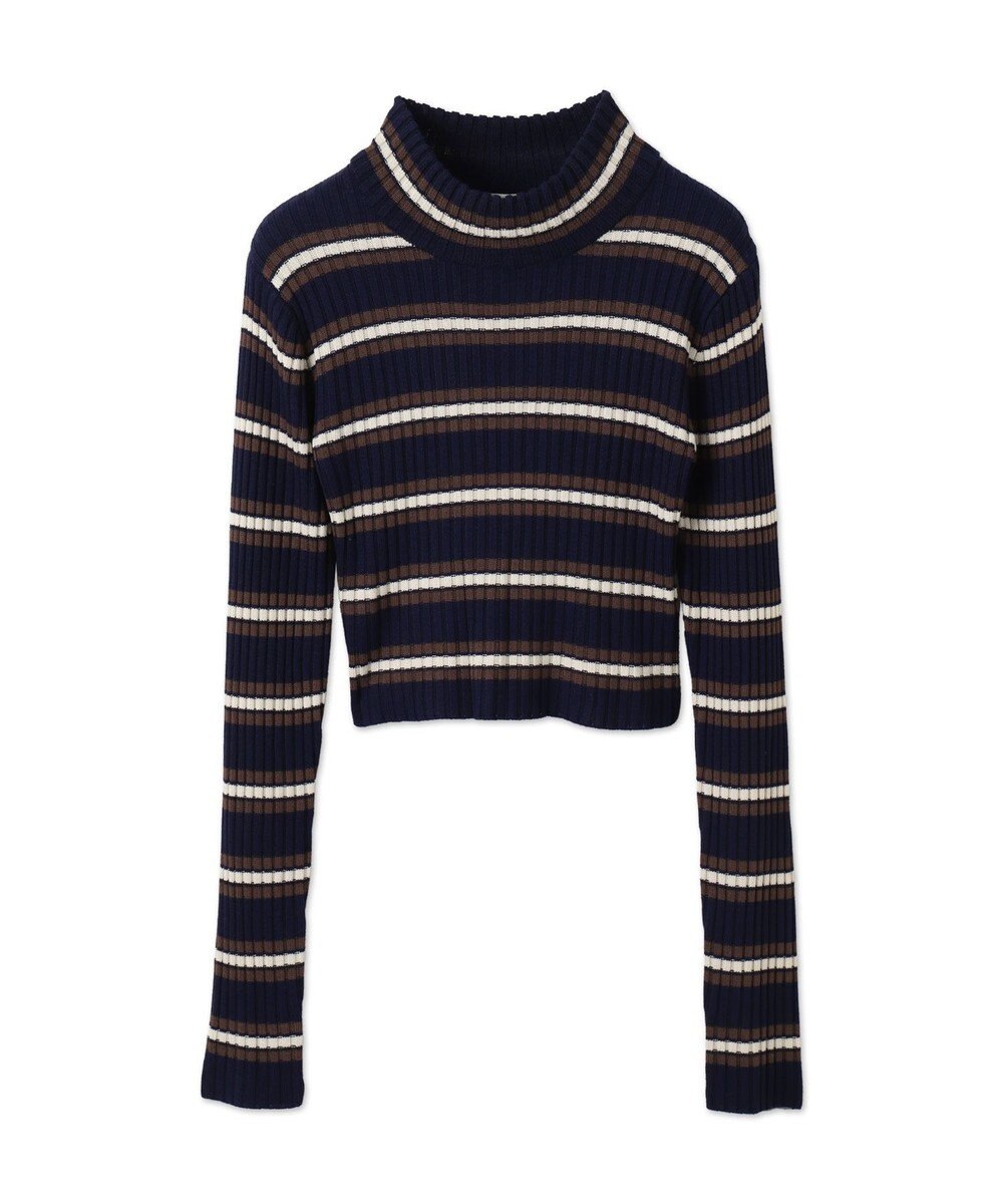 WEGO リブハイネックショートニット 