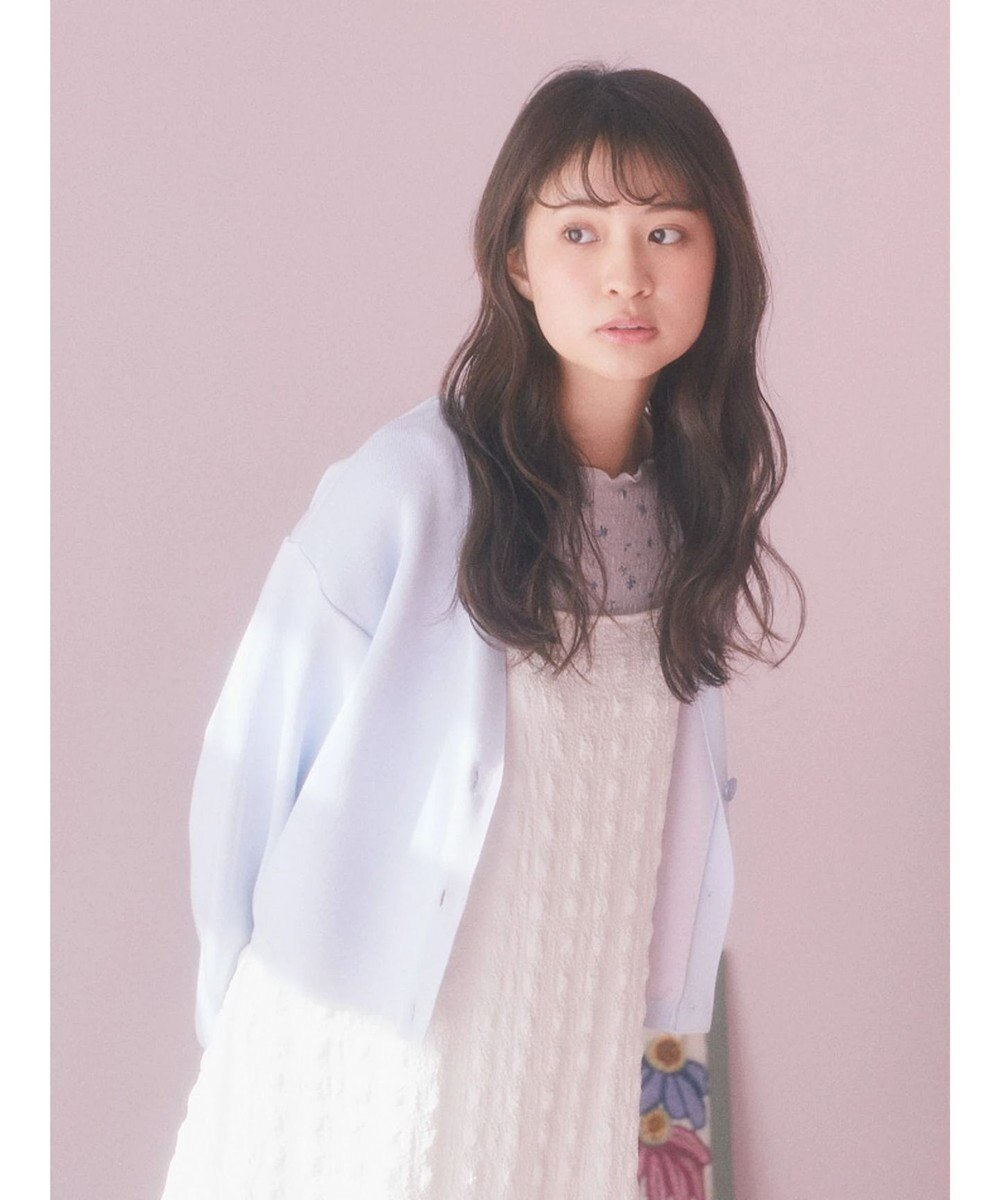 earth music&ecology バイカラースポンディッシュカーディガン 