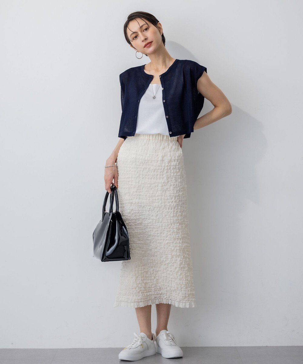 23区 L 【GOLD LABEL】シュリンクレース スカート 