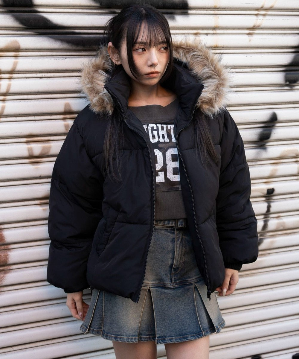 WEGO 3WAYファーフードパファーブルゾン 