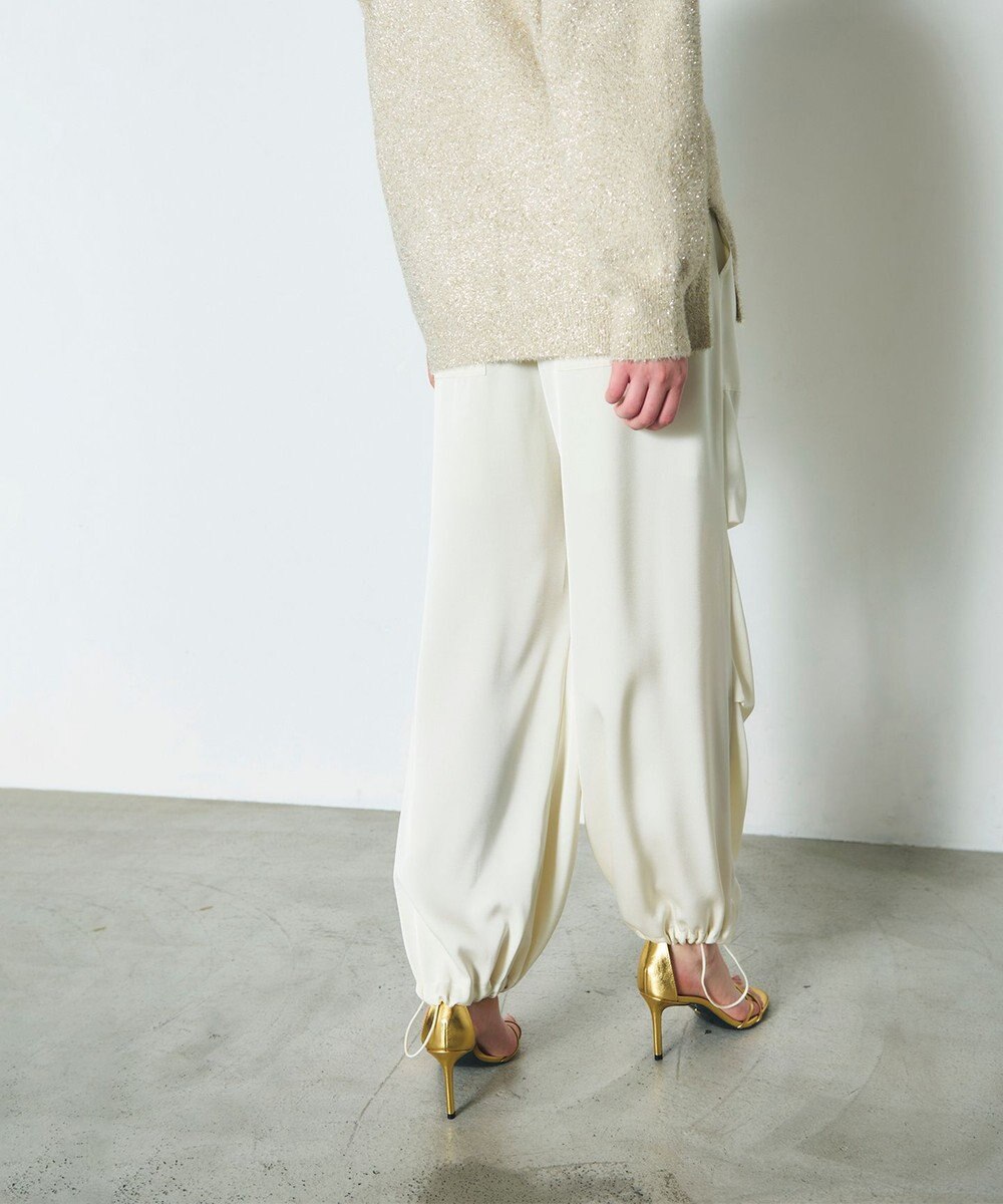 GRACE CONTINENTAL サテンワークパンツ 