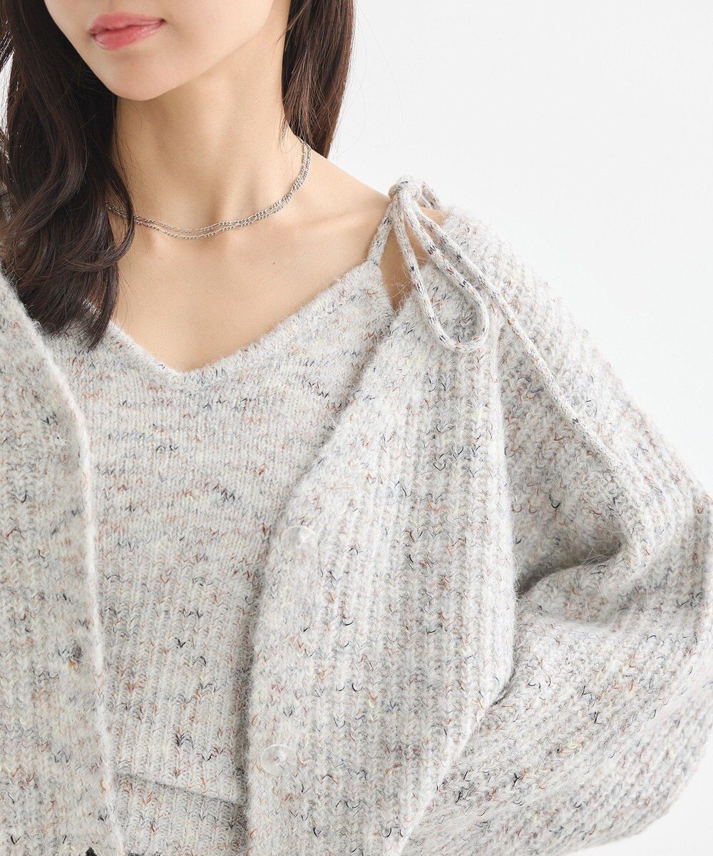 earth music&ecology 【WEB限定】SET2点ショートカーディガン＋リボンキャミソール 