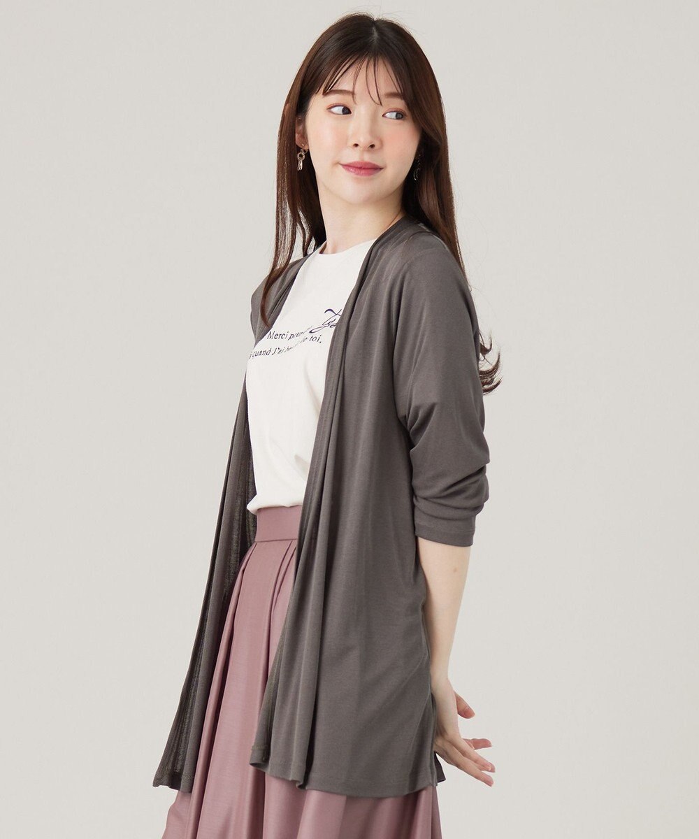 ANY SIS 【洗える】サラサラ着流し カーディガン 