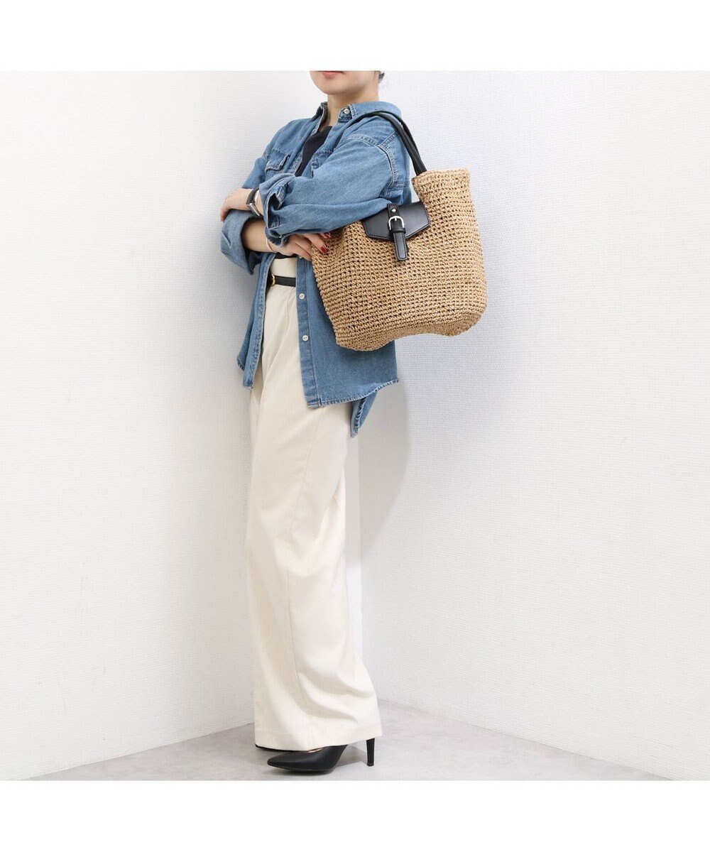 UNBILLION カシュカシュ cachecache / ベルトフラップクロッシェトート カゴバッグ 