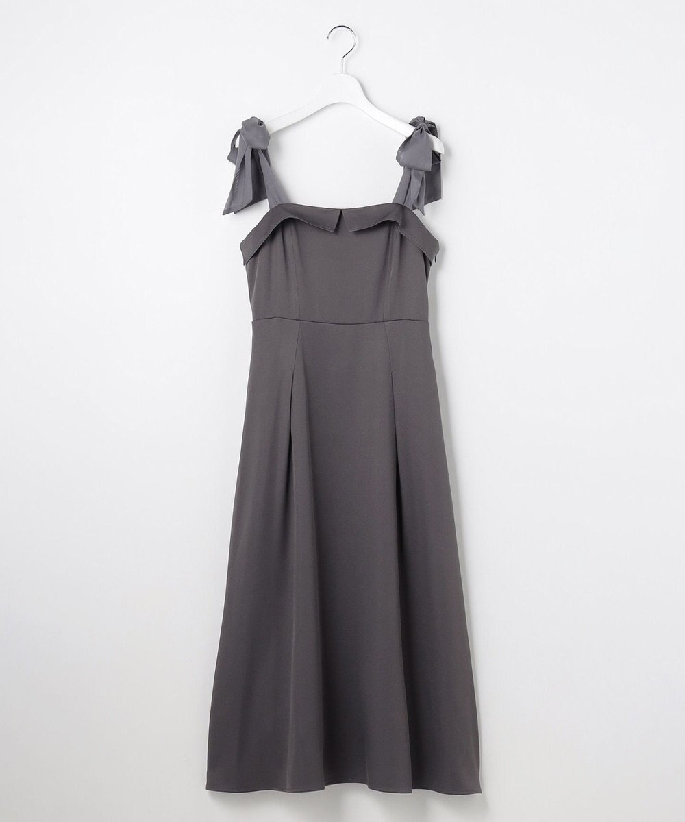 Feroux シアーリボンショルダー ジャンパースカート 