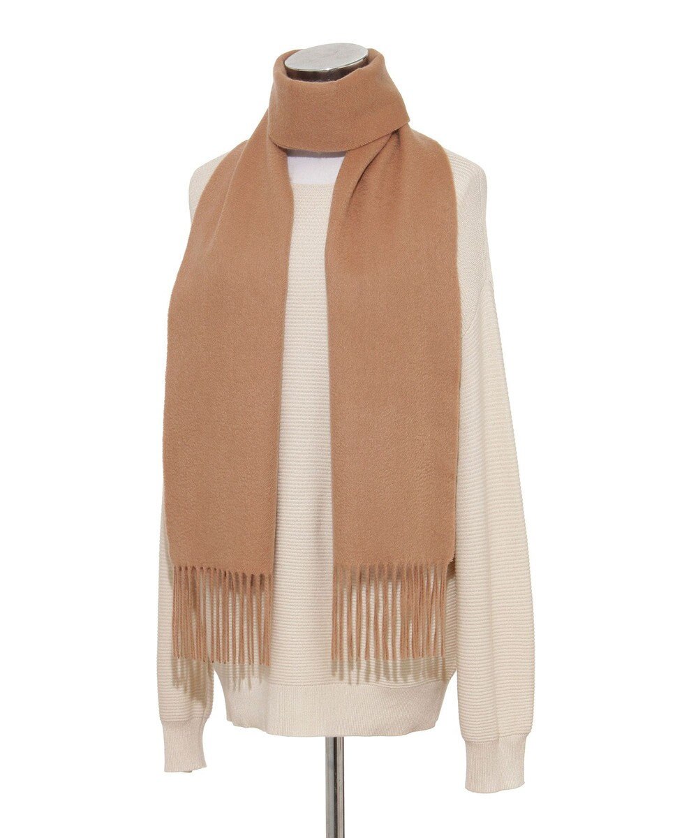 MOONBAT プラスムーンバット (+moonbat) カシミヤ100％無地マフラー 洗える 190㎝×30㎝ 