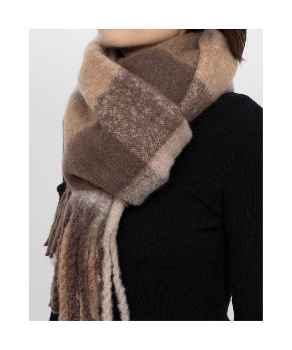 UNBILLION カシュネ cache nez / リサイクルポリブロックチェックストール 