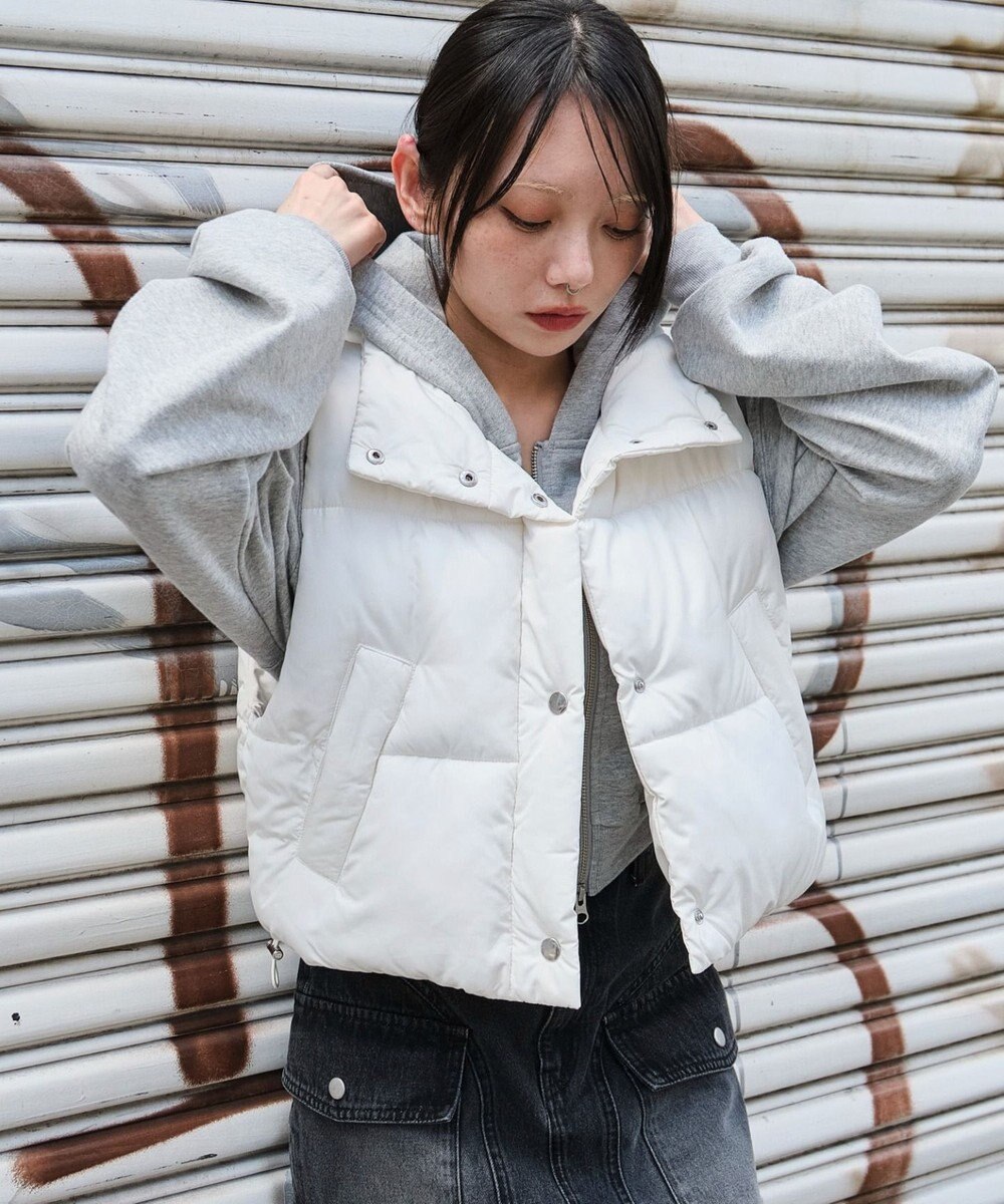 WEGO 【25年秋冬新作】ショートパファーベスト 