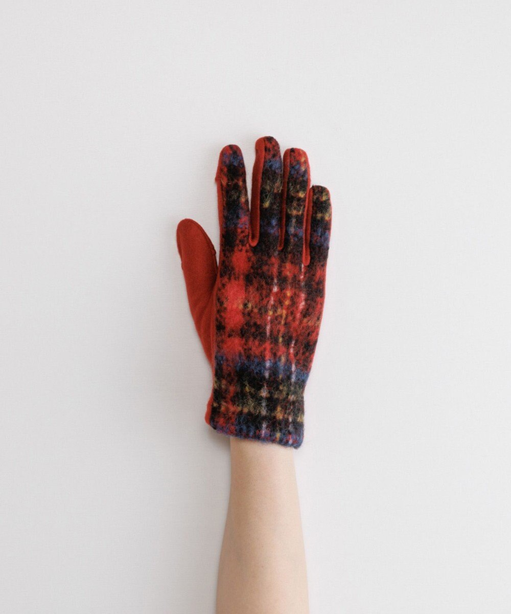 ORuKuBET ラングヘアシャギーチェック3Wayジャージグローブ(WOMEN)【タッチパネル対応】 