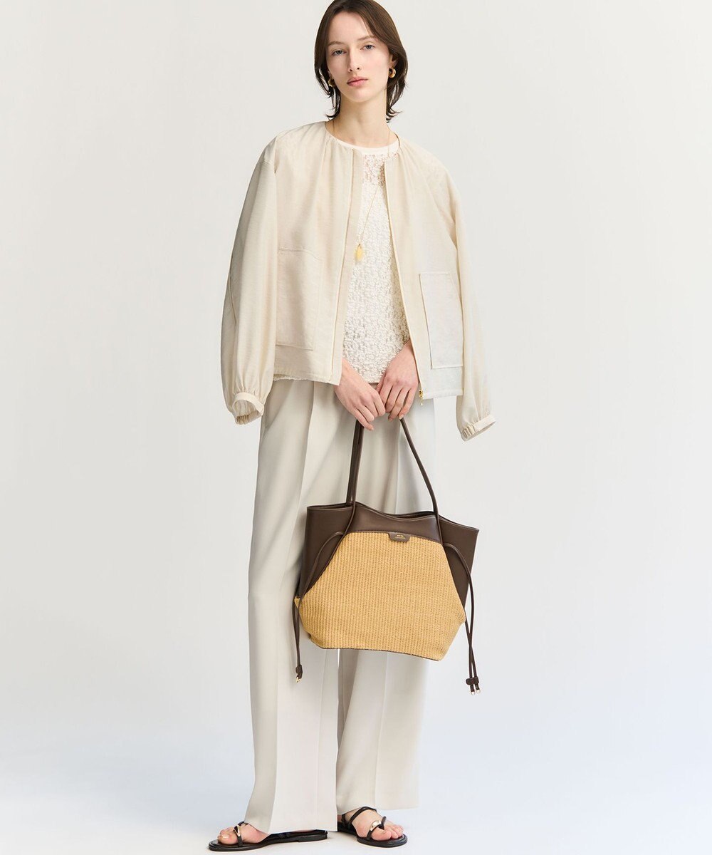 23区 【先行予約】リンクルレースジャージー 5分袖 TEE 