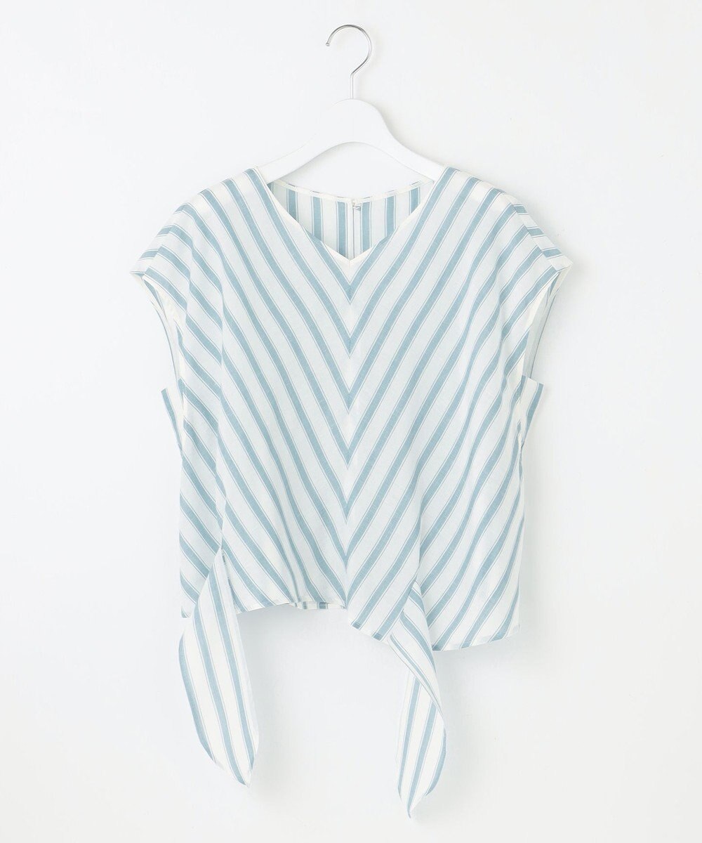 自由区 【洗える】テンセルリネンリボン ブラウス 