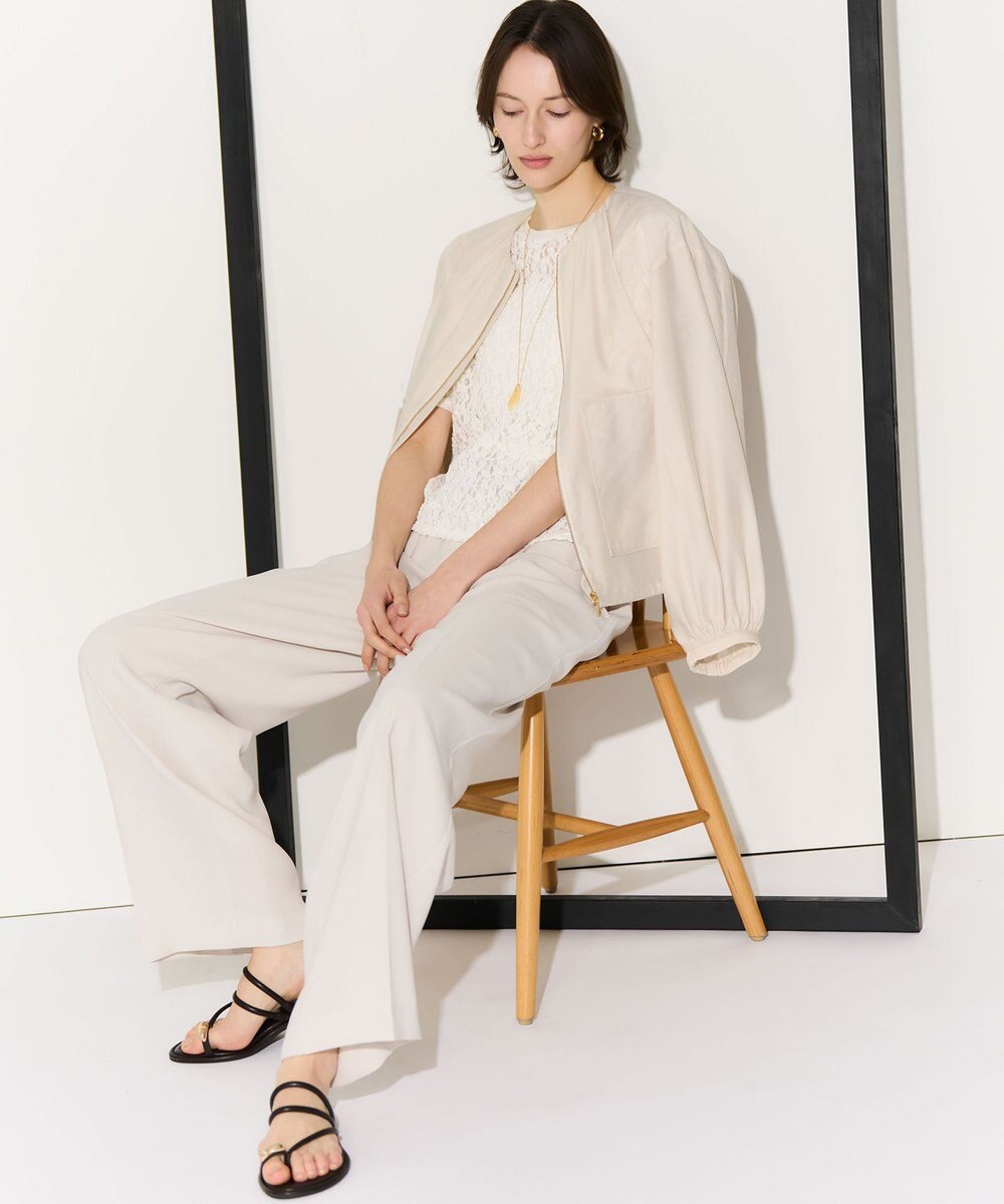 23区 【先行予約】リンクルレースジャージー 5分袖 TEE 