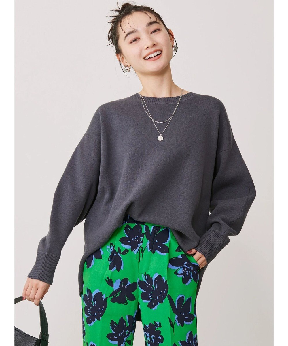 AMERICAN HOLIC ラウンドスウェットライクニットプルオーバー 