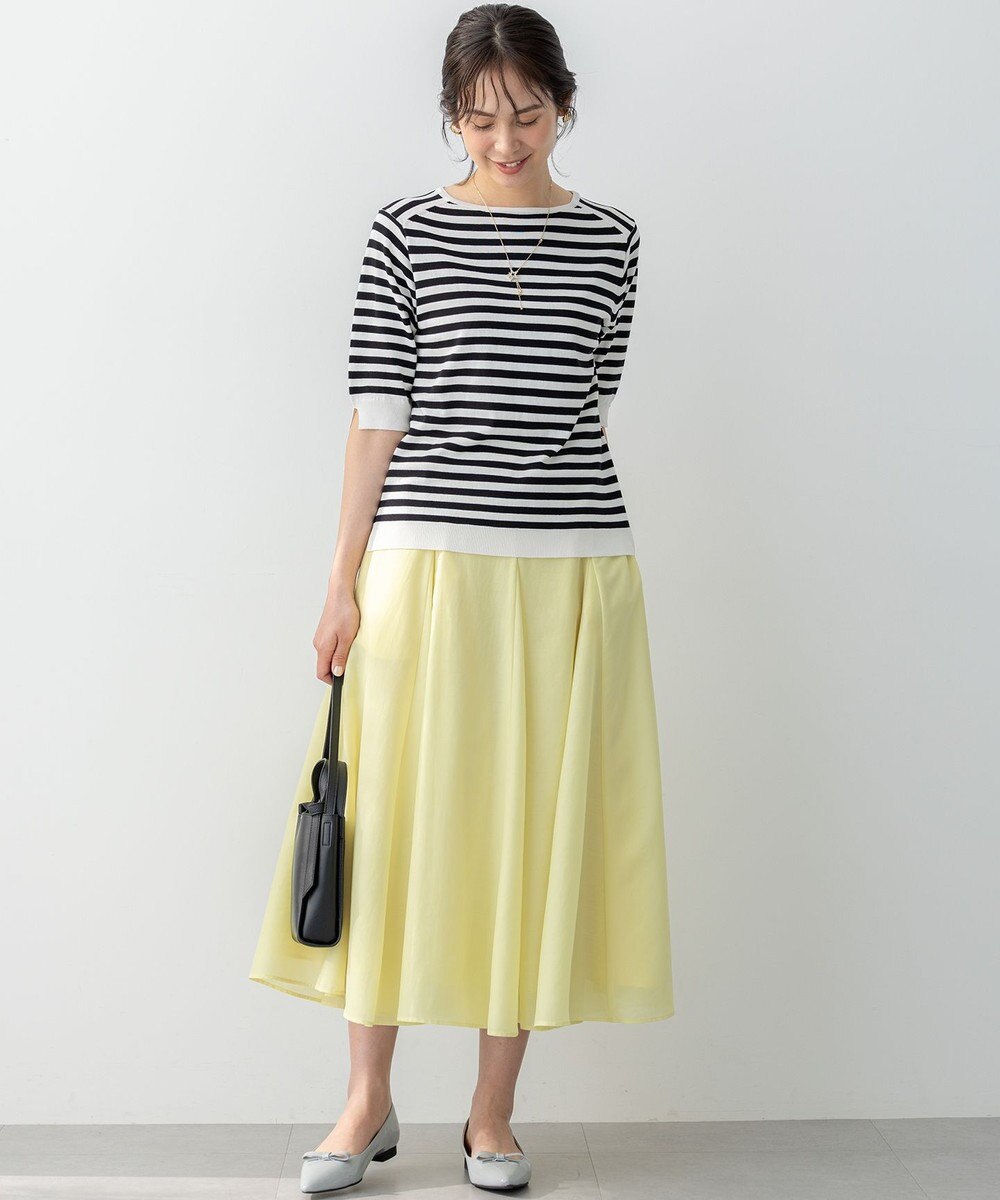 組曲 L 5分袖ニットＴシャツ 