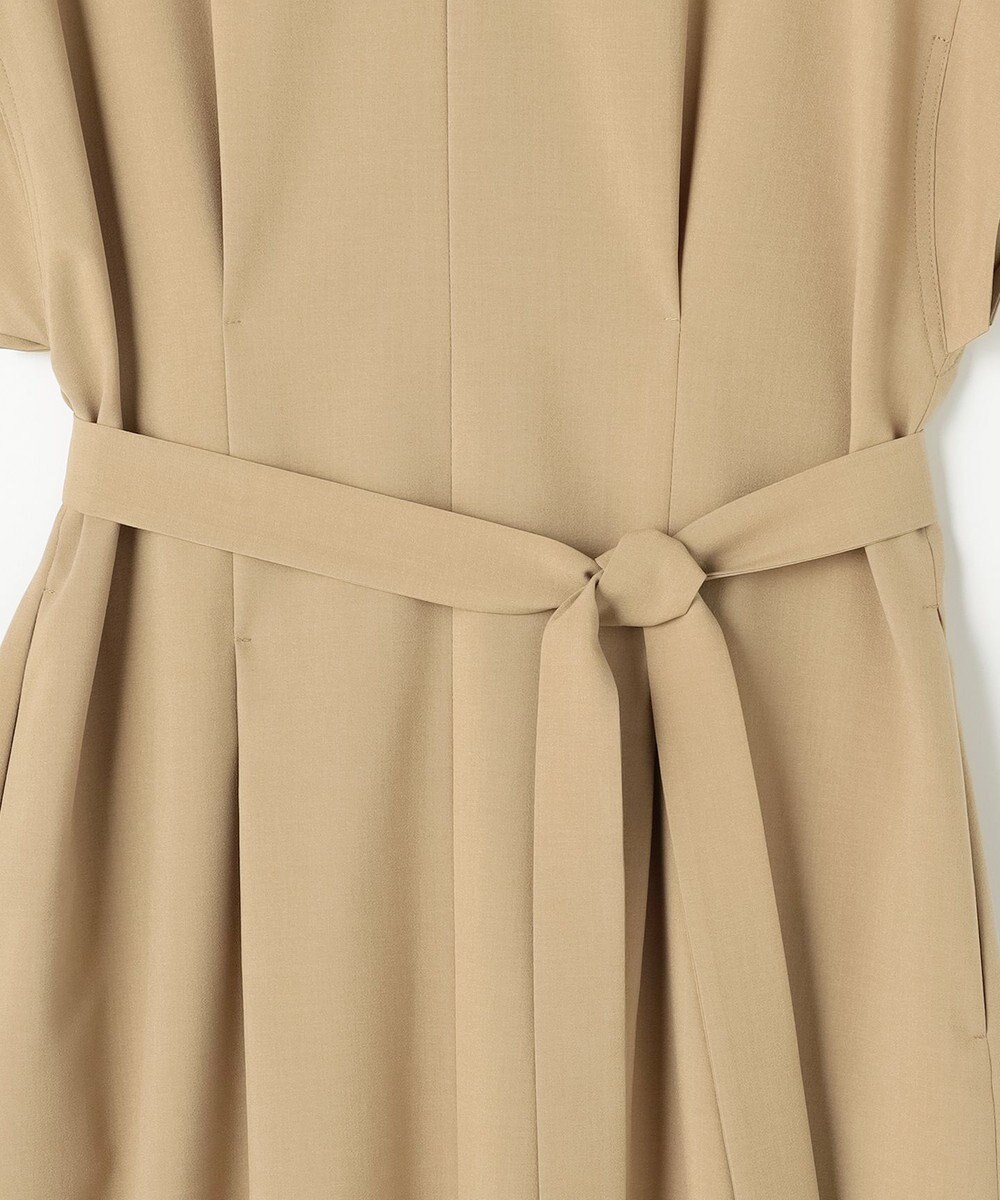 自由区 【ベルト付き】ウーステッドライク ワンピース 