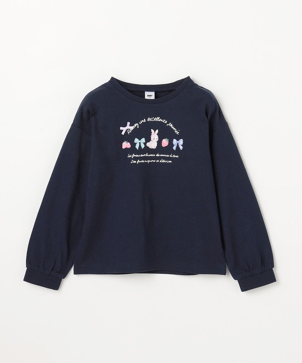 ANY KIDS 【Strawberry Collection】アートプリント 長袖Tシャツ 